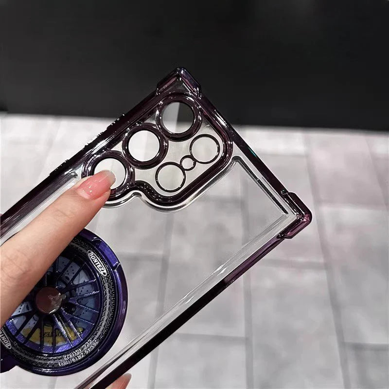 Electroplated Rotating Magnetic Kickstand Case - Samsung