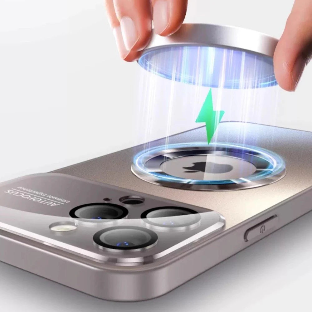 Frosted Magsafe Glass Shield Case - iPhone