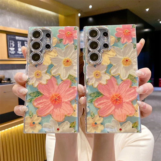 Premium Flower Pattern Case - Samsung