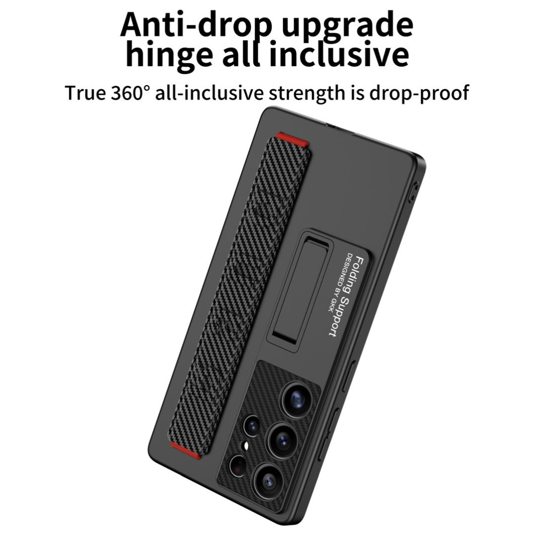 Elastic Wrist-Band Holder With Kick-Stand Case For Galaxy S25 Ultra