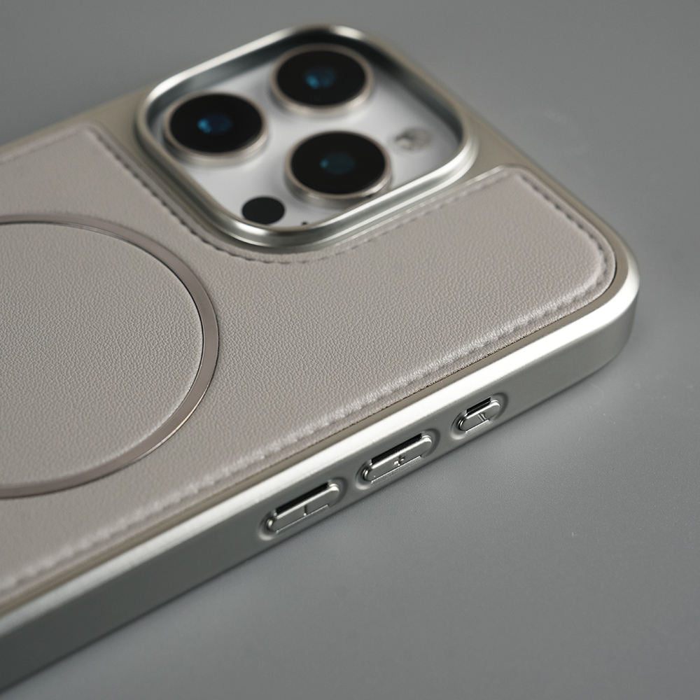 Luxury PU Leather Magnetic Case- iPhone