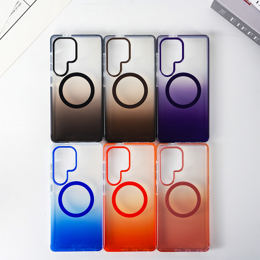 Wave Pattern Transcluent Frosted Gradient Case- Samsung