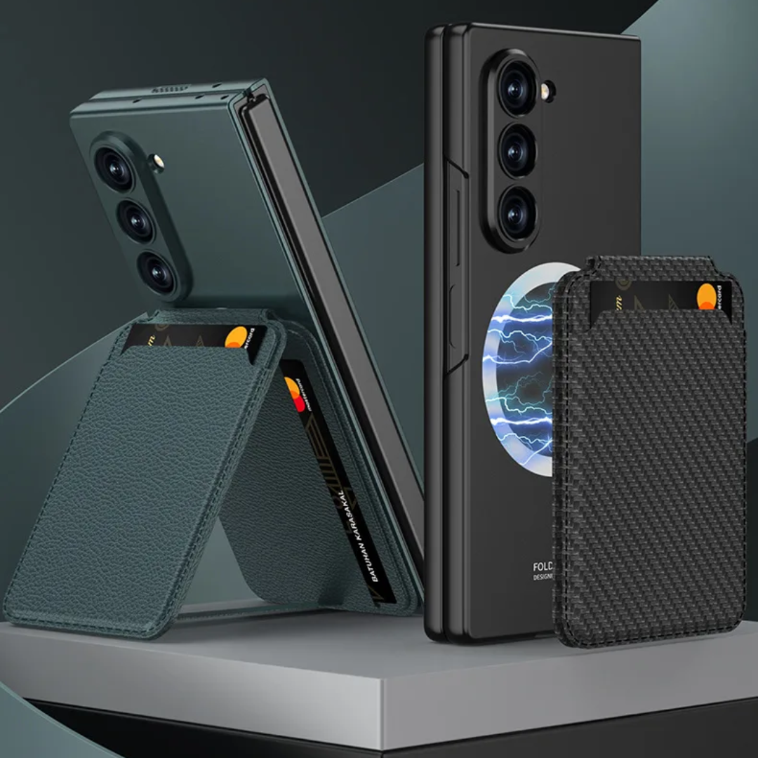 Leather Case With Magnetic Holder For Galaxy Z Fold 6
