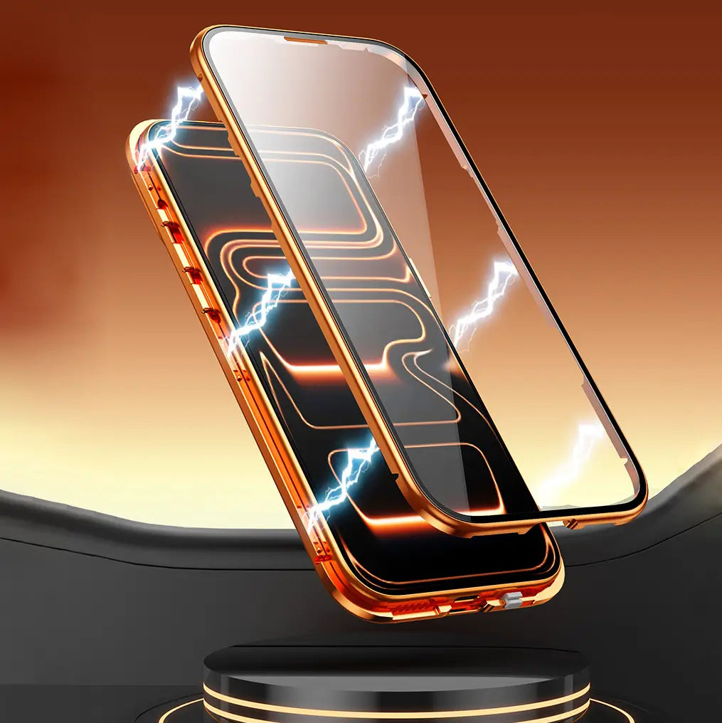 Magnetic 360 Full Protection Glass Case Screen Protector - iPhone
