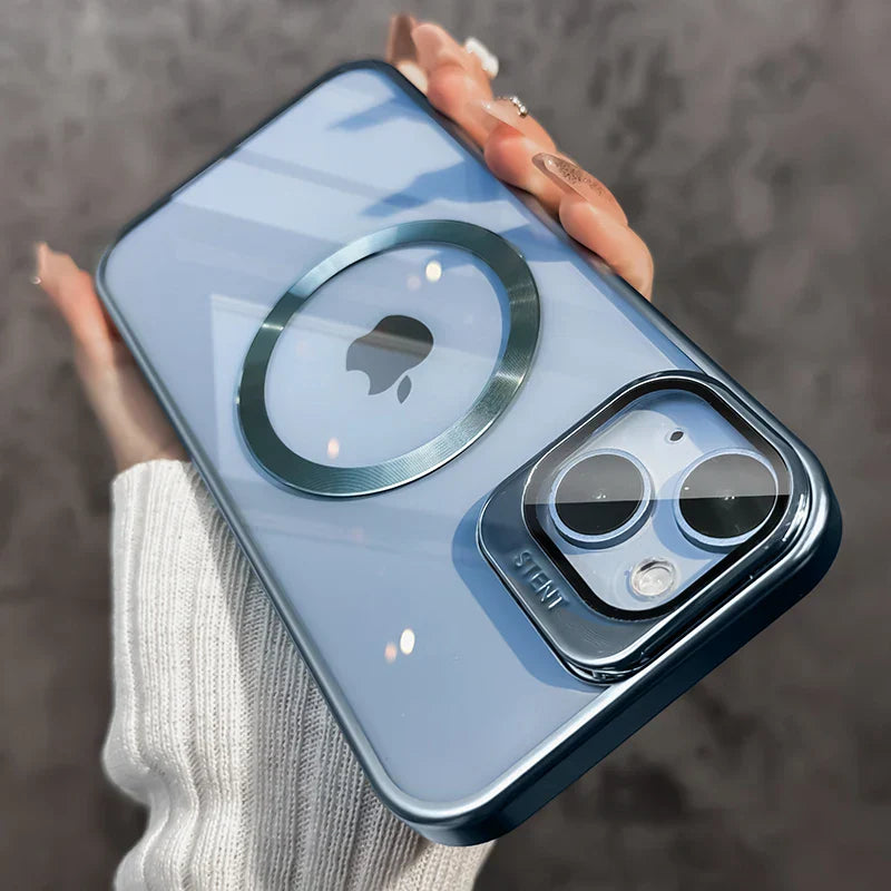 Transparent Lens Magsafe Stand Cover- iPhone