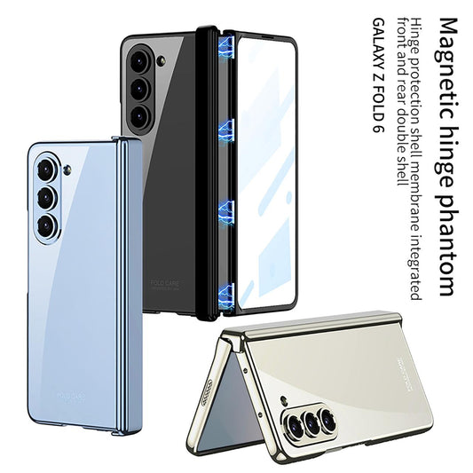 Transparent Magnetic Hinge Case For Samsung Galaxy Z Fold Series
