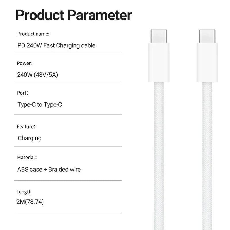 C To C Charging Cable For iPhone