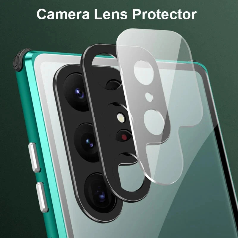 Shield Magnetic Plated 360 Degrees Protection Transparent Glass Cover