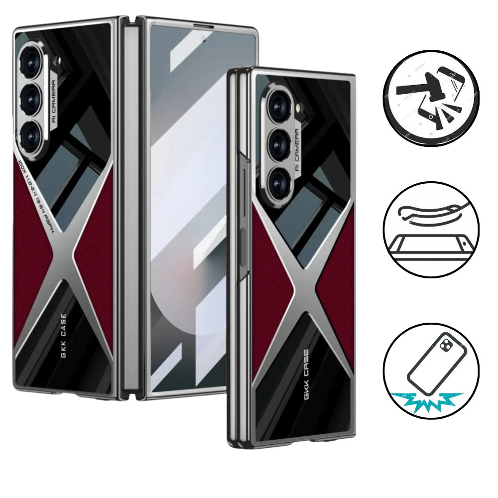 Polished Guard Leather Case for Galaxy Z Fold Series
