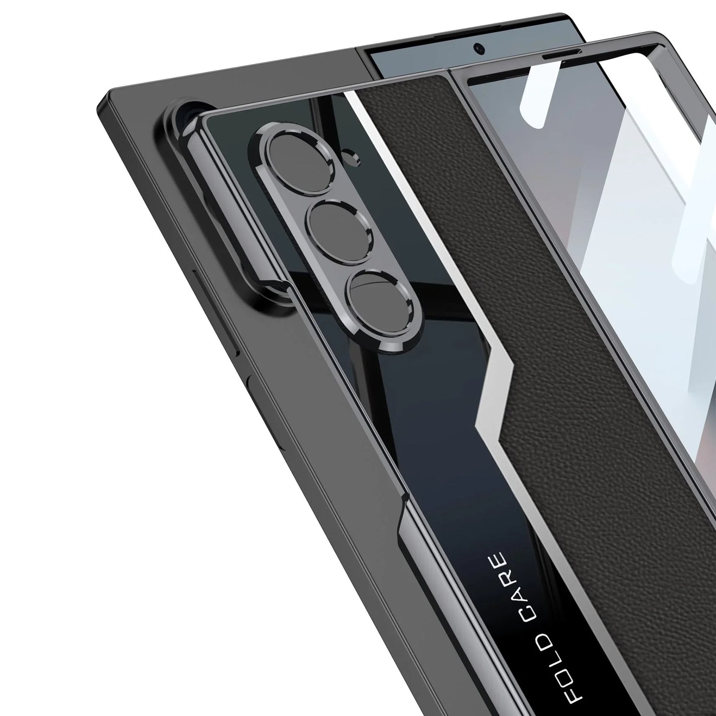 Classic Pattern Plain Leather Craft Case