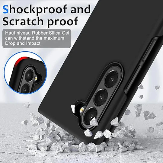 Shockproof Silicone Protective Cover For Galaxy Z Fold 5 with Logo