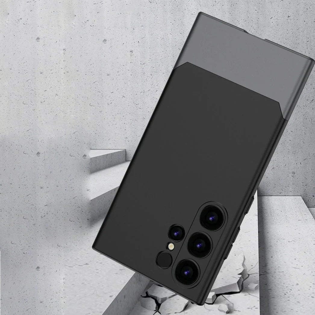 Matte Duo Tone Slider Frosted Design Case- Samsung