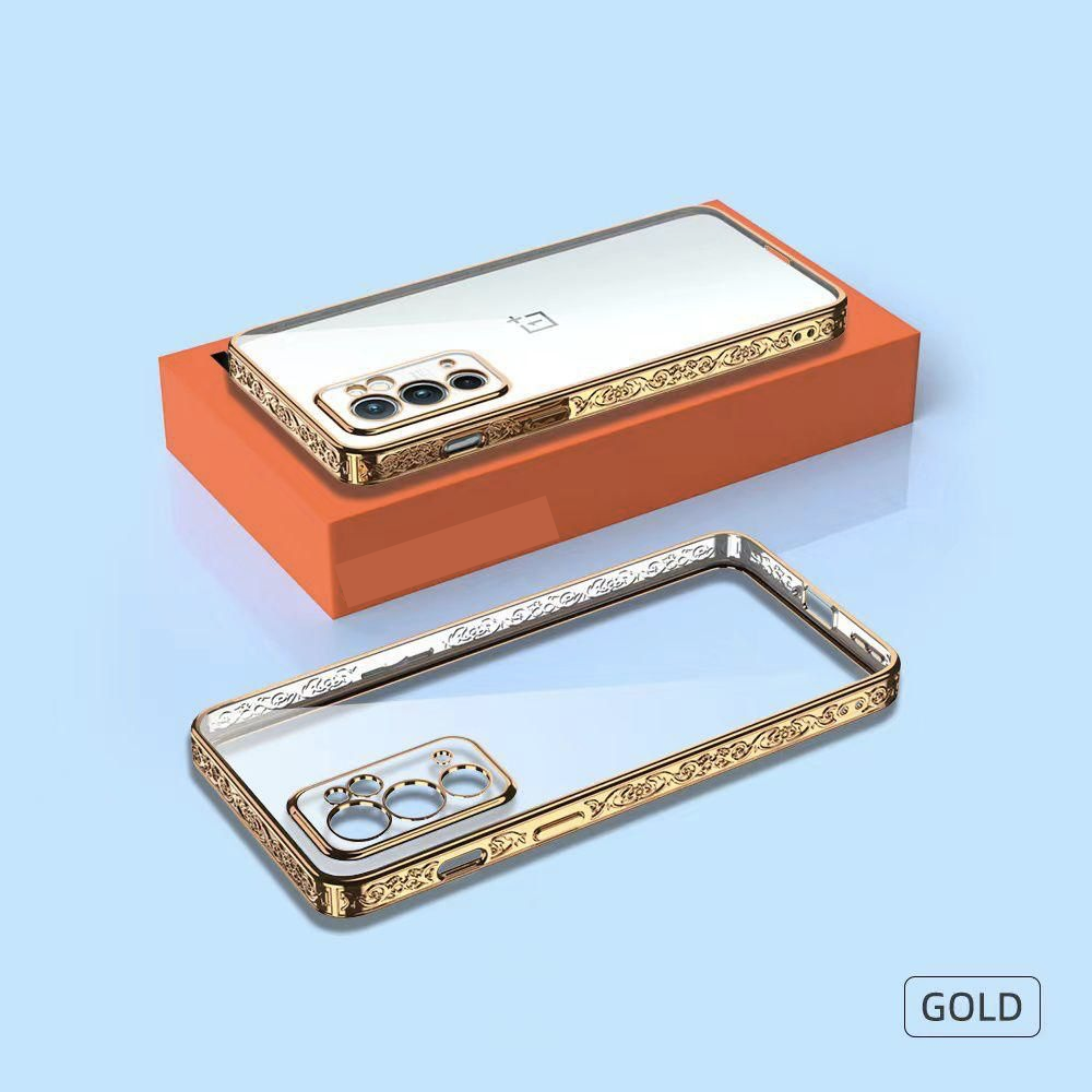 OnePlus Series Electroplating Boarder Designed Transparent Glitter Case