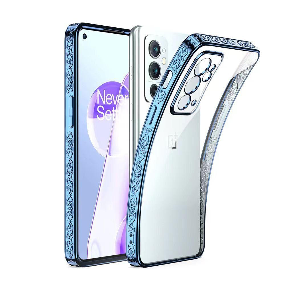 OnePlus Series Electroplating Boarder Designed Transparent Glitter Case