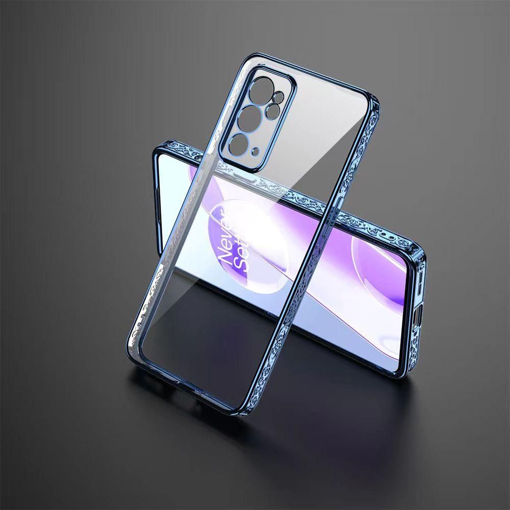 OnePlus Series Electroplating Boarder Designed Transparent Glitter Case