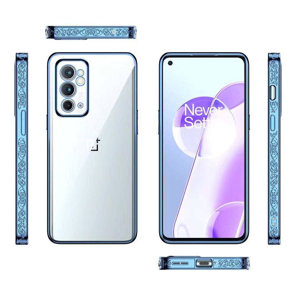 OnePlus Series Electroplating Boarder Designed Transparent Glitter Case