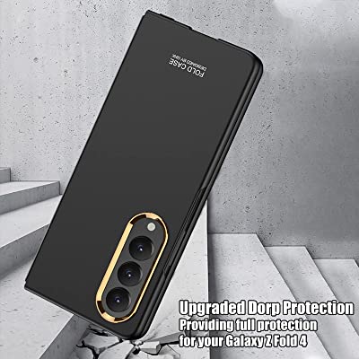 Galaxy Z Fold 4 Ultra Thin Hard Shell With Golden Edge