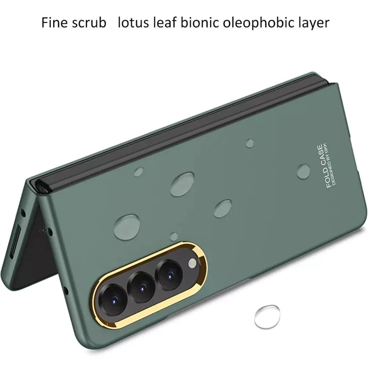 Galaxy Z Fold 4 Ultra Thin Hard Shell With Golden Edge