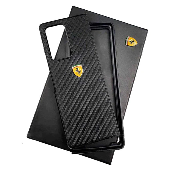 Galaxy Z Fold Series Ferrari Carbon Fibre Black Case – CASEIO