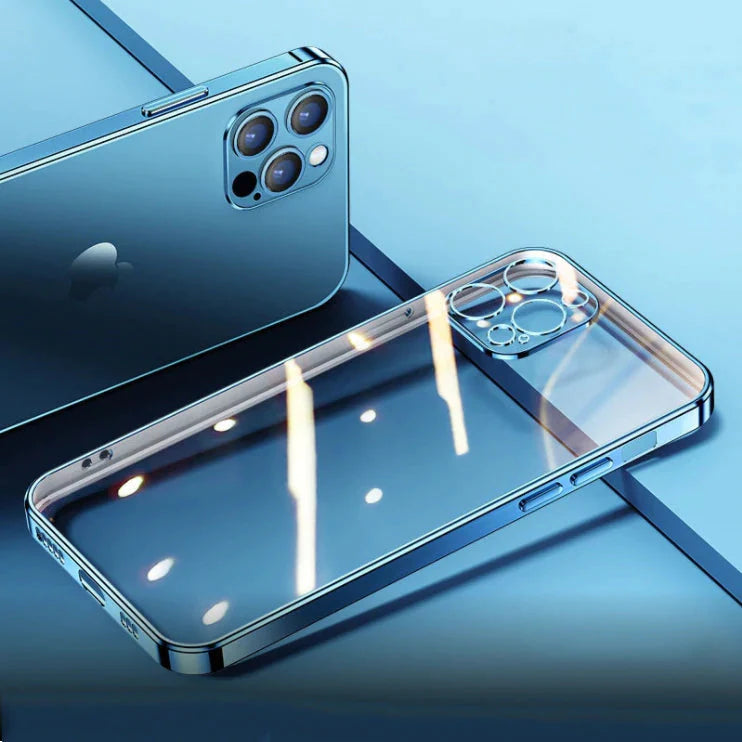 iPhone 12 Series Electroplating Silicone Transparent Glitter Case