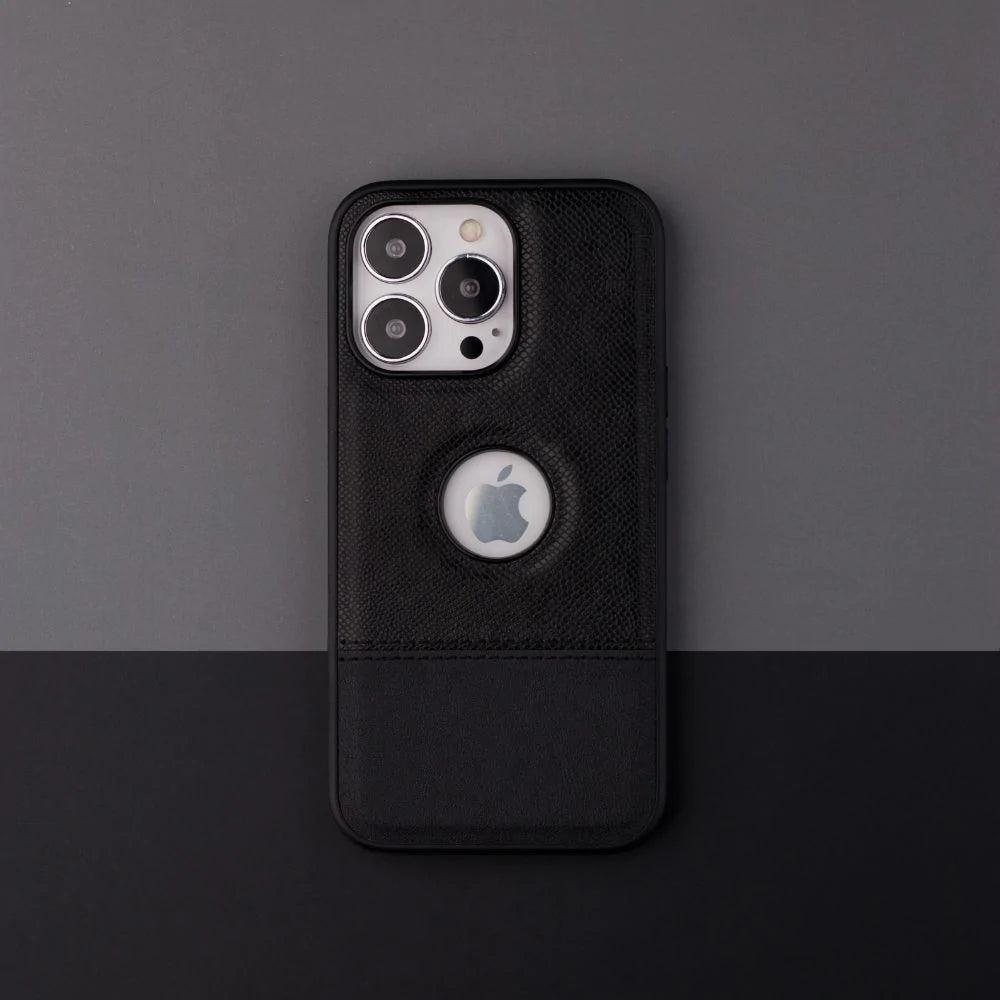 HBD Luxury Logo Cut Leather Case For iPhone 13 Series