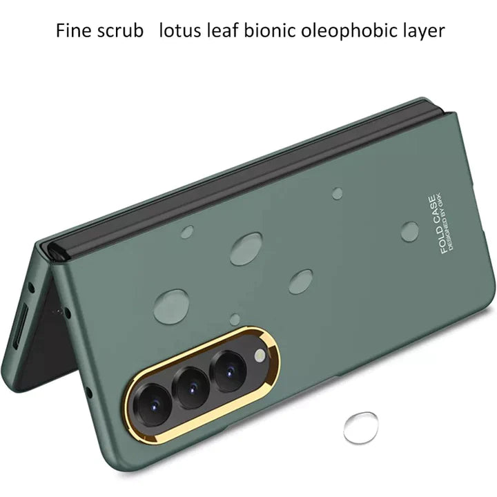 Galaxy Z Fold 4 Ultra Thin Hard Shell With Golden Edge