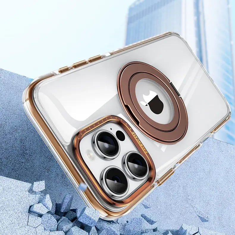 Camera Protector Clear Ring Stand Logo-Cut Case - iPhone Series