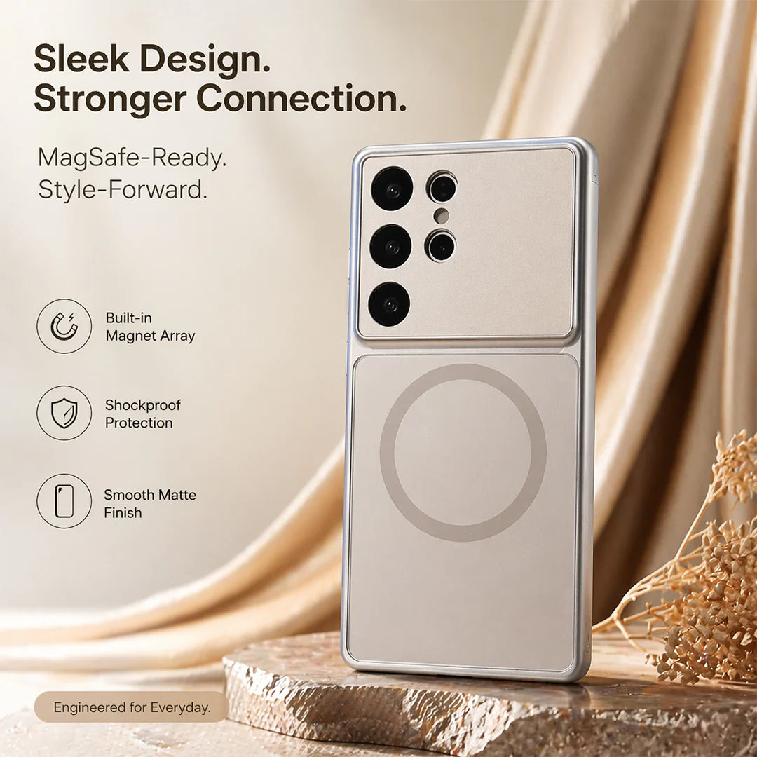Crystal Lens Magnetic Glass Case- Samsung