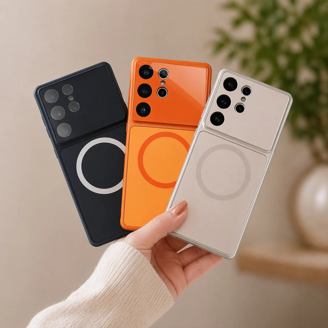 Crystal Lens Magnetic Glass Case- Samsung