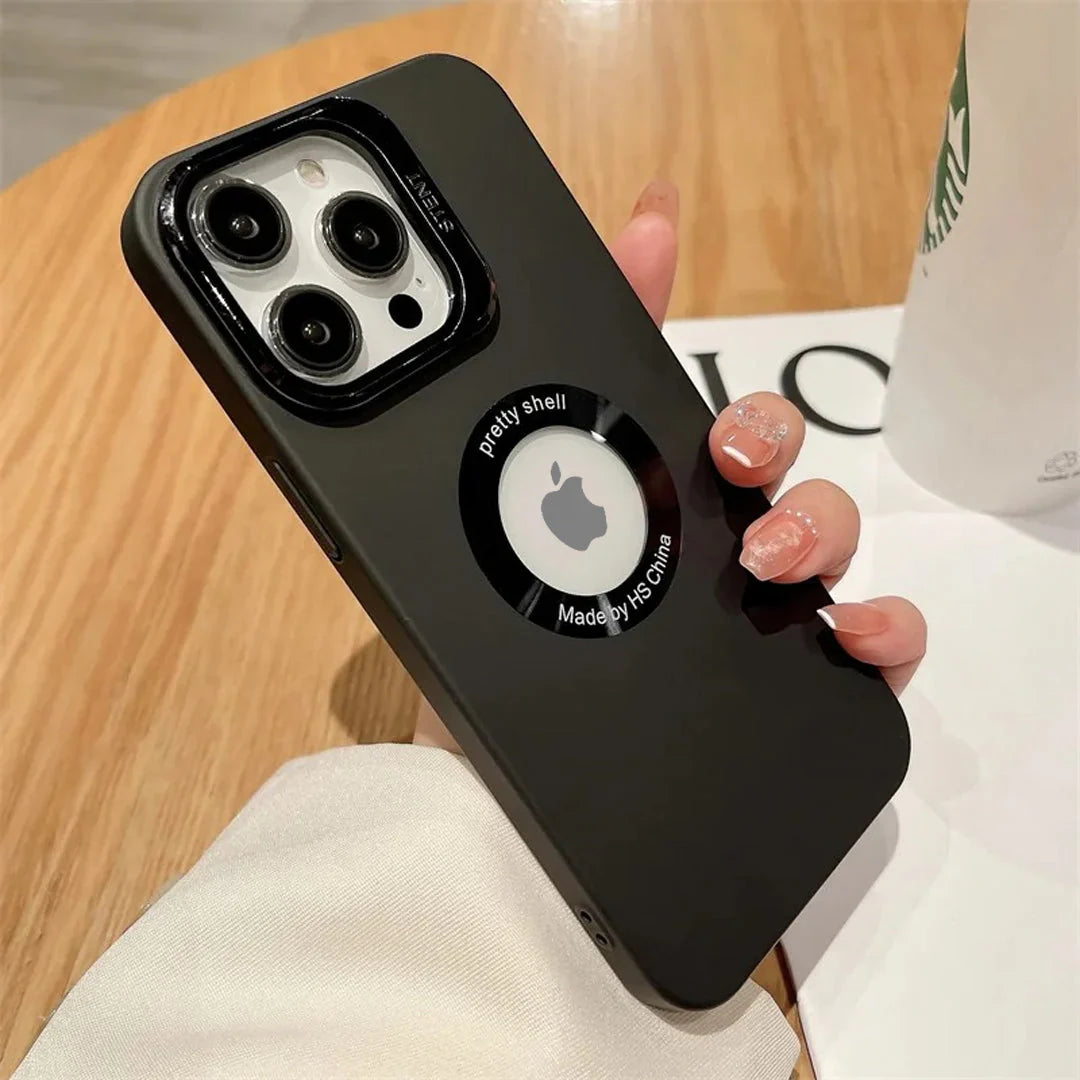 Luxury Camera Protector Stand Case With Logo Cut- iPhone