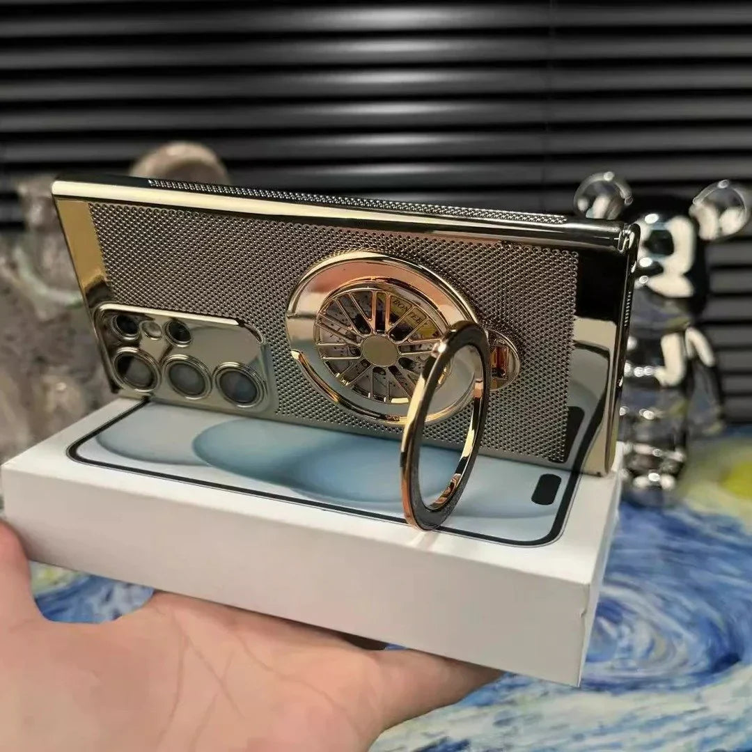 MagSafe Heat Dissipation Rotating Wheel Stand Case - Galaxy S Series