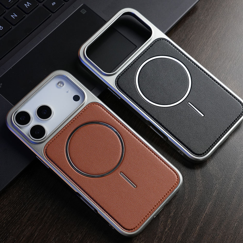 Luxury PU Leather Magnetic Case- iPhone