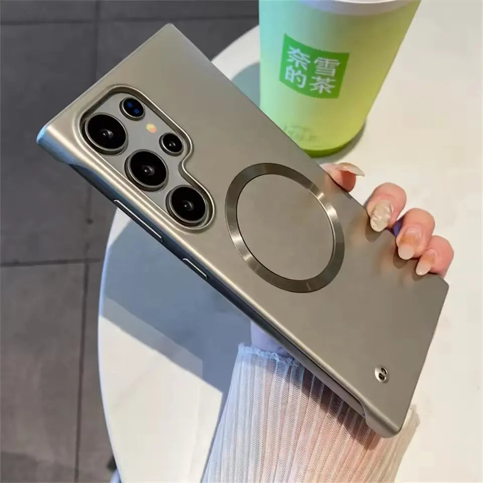 Premium Metal Texture Borderless Magsafe Case