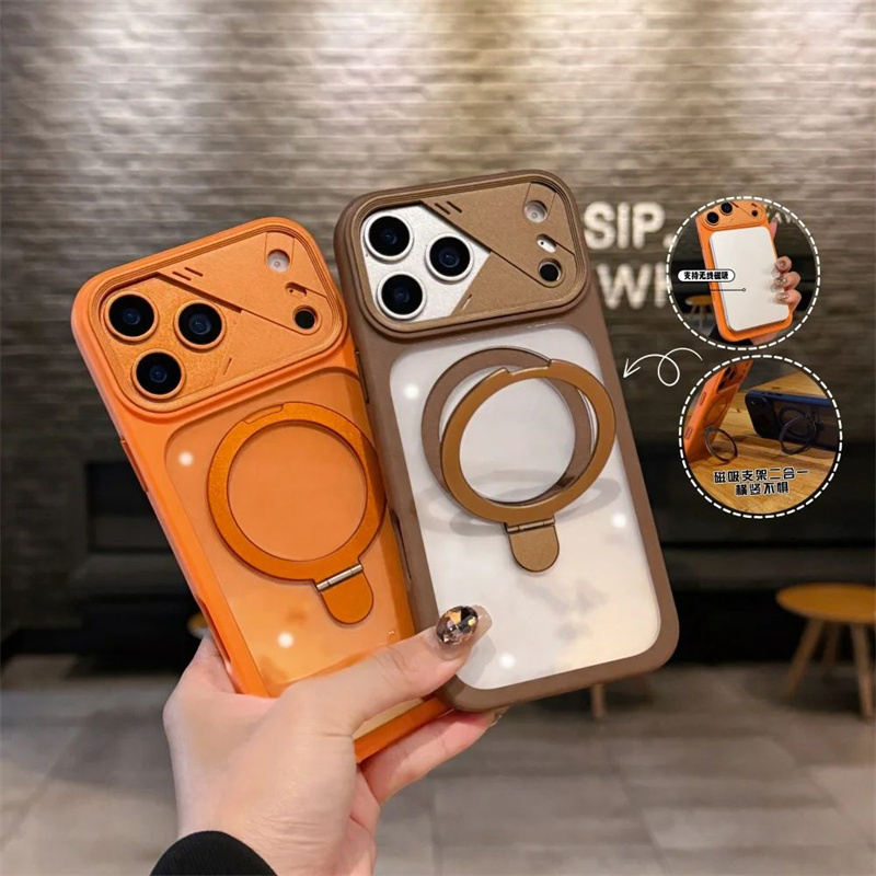 Clear Ring Magnetic KickStand Case - iPhone