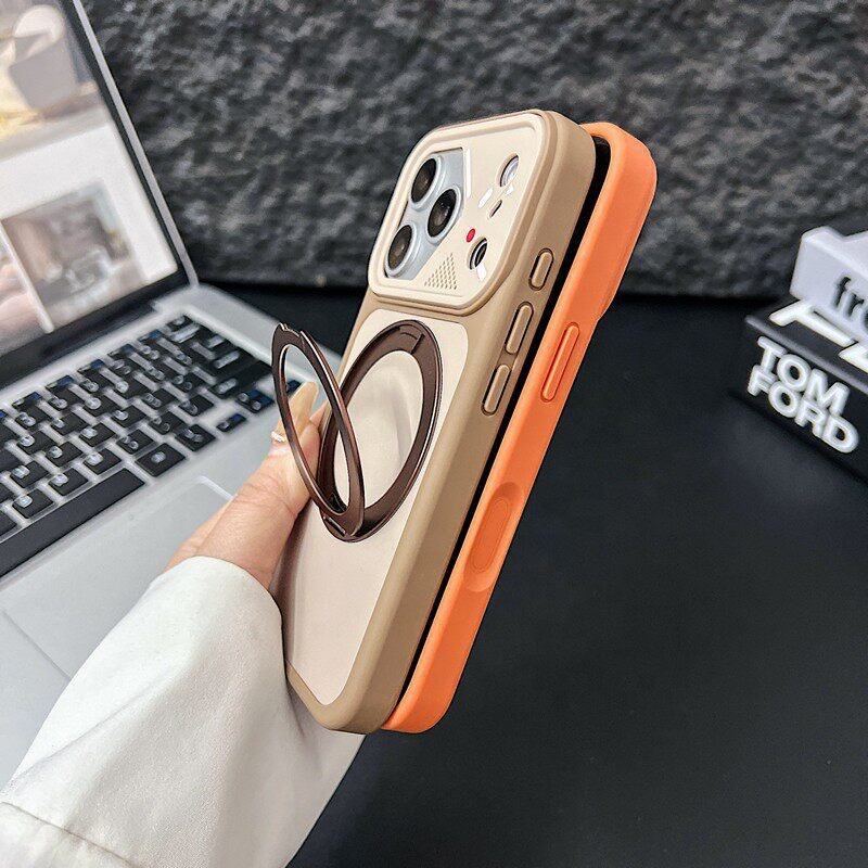 Clear Ring Magnetic KickStand Case - iPhone