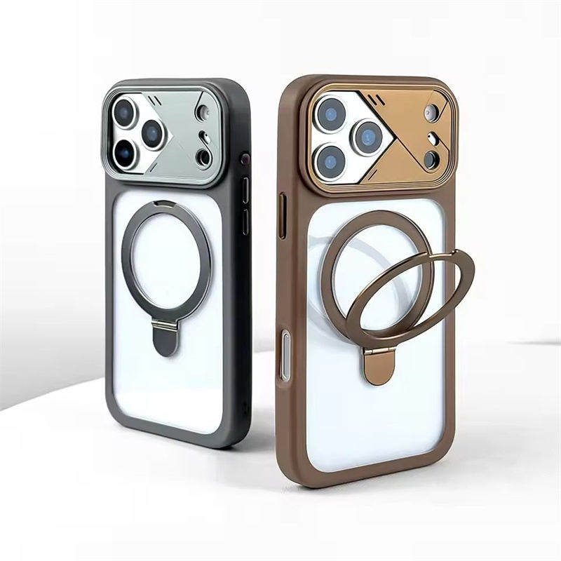 Clear Ring Magnetic KickStand Case - iPhone