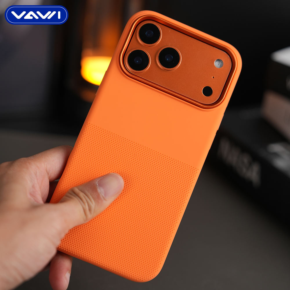 Shockproof Anti-Slip Grip Metal Buttons Case- iPhone