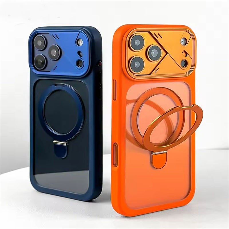 Clear Ring Magnetic KickStand Case - iPhone