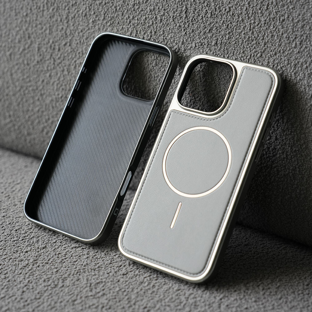 Luxury PU Leather Magnetic Case- iPhone