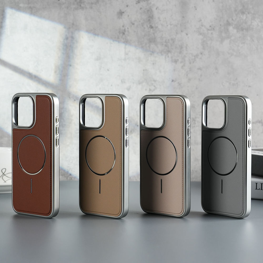 Luxury PU Leather Magnetic Case- iPhone