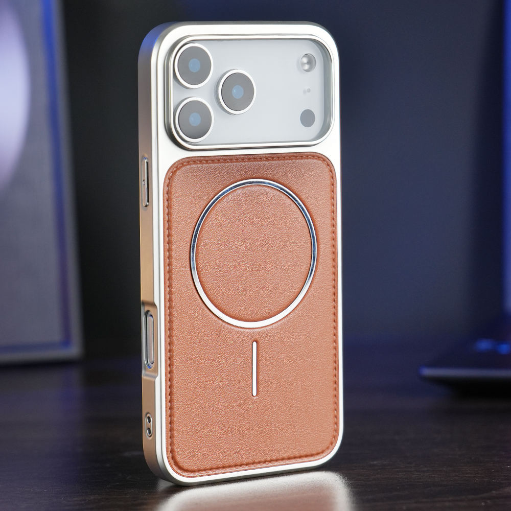 Luxury PU Leather Magnetic Case- iPhone