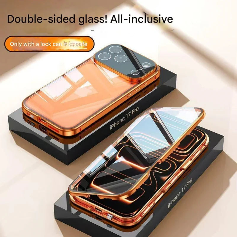Magnetic 360 Full Protection Glass Case Screen Protector - iPhone