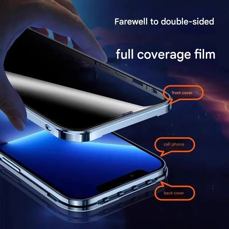 Magnetic 360 Full Protection Glass Case Screen Protector - iPhone