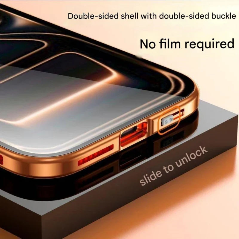 Magnetic 360 Full Protection Glass Case Screen Protector - iPhone