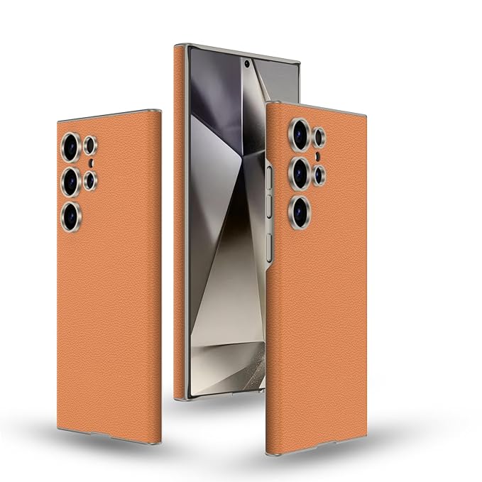 Golden Plating Leather Phone Case- Samsung