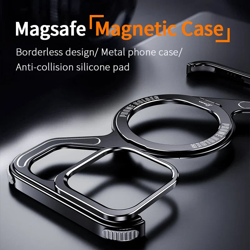 Corner Guard Titanium Magnetic Stand Case- iPhone