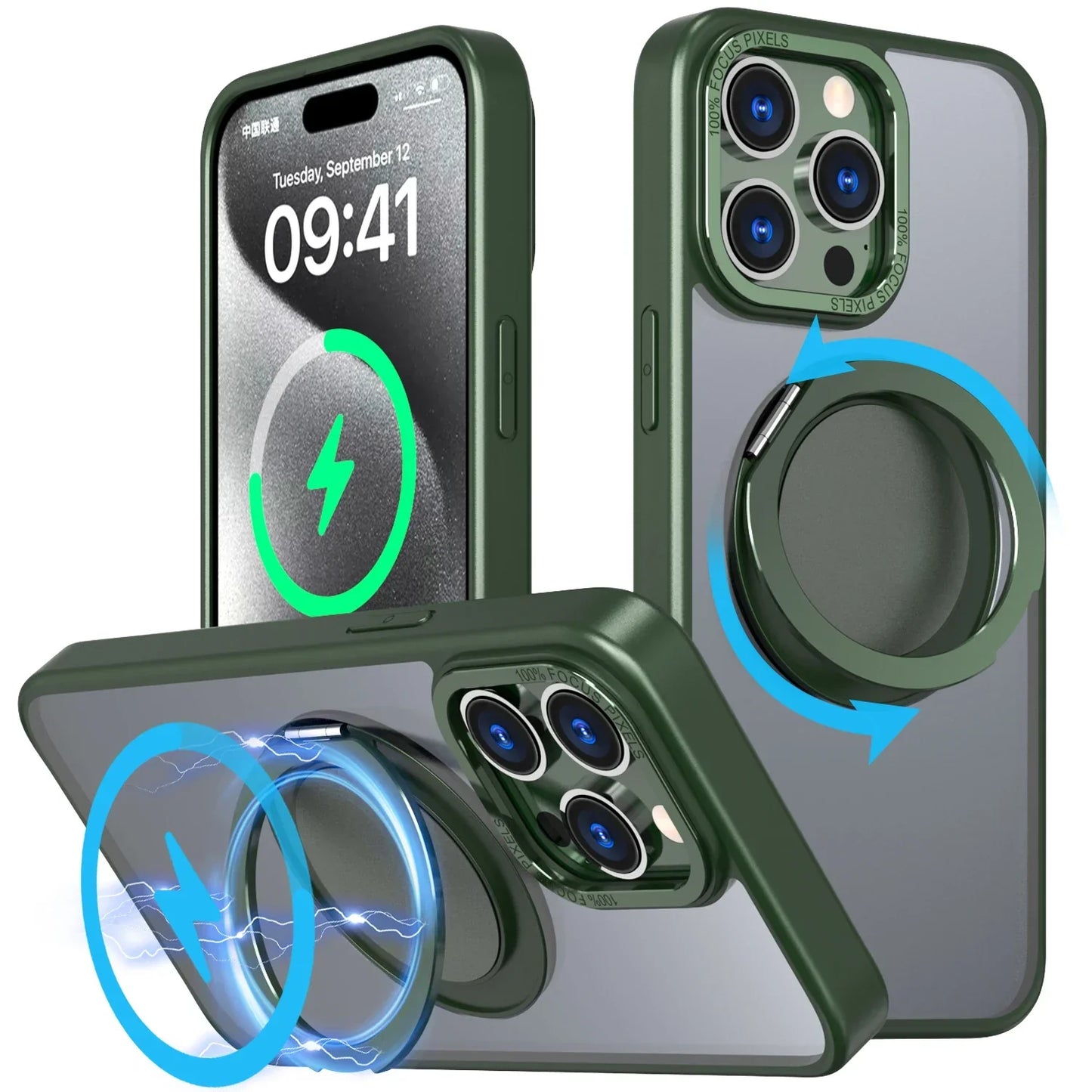 360° Rotating Magnetic Kickstand Case