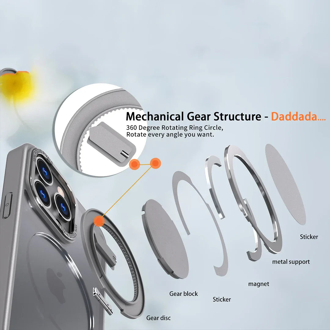 360° Rotating Magnetic Kickstand Case