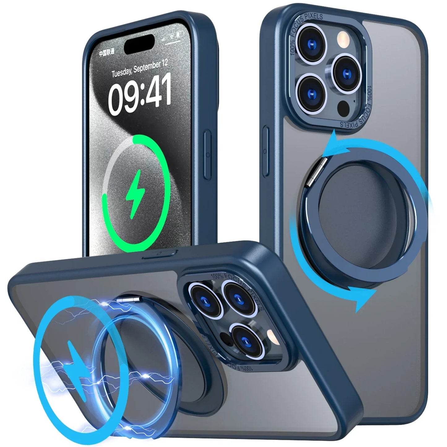 360° Rotating Magnetic Kickstand Case