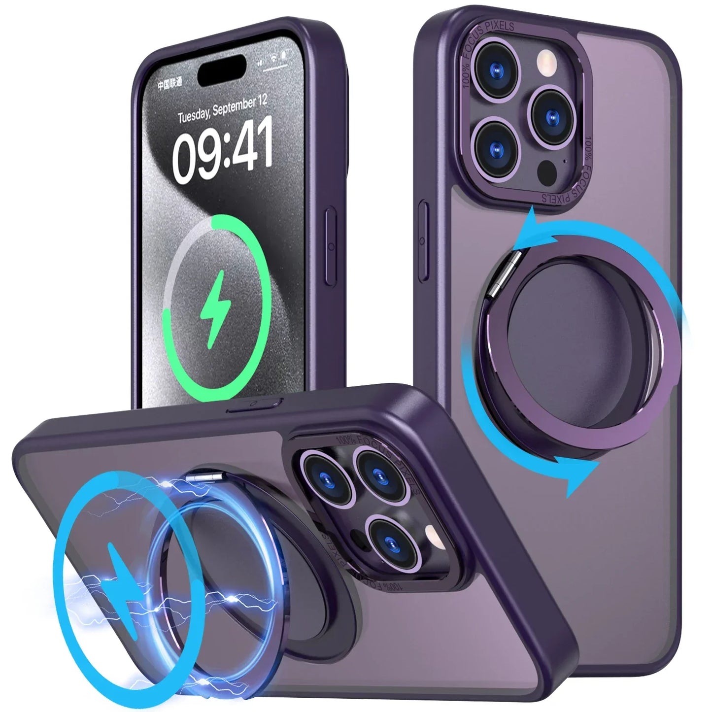 360° Rotating Magnetic Kickstand Case